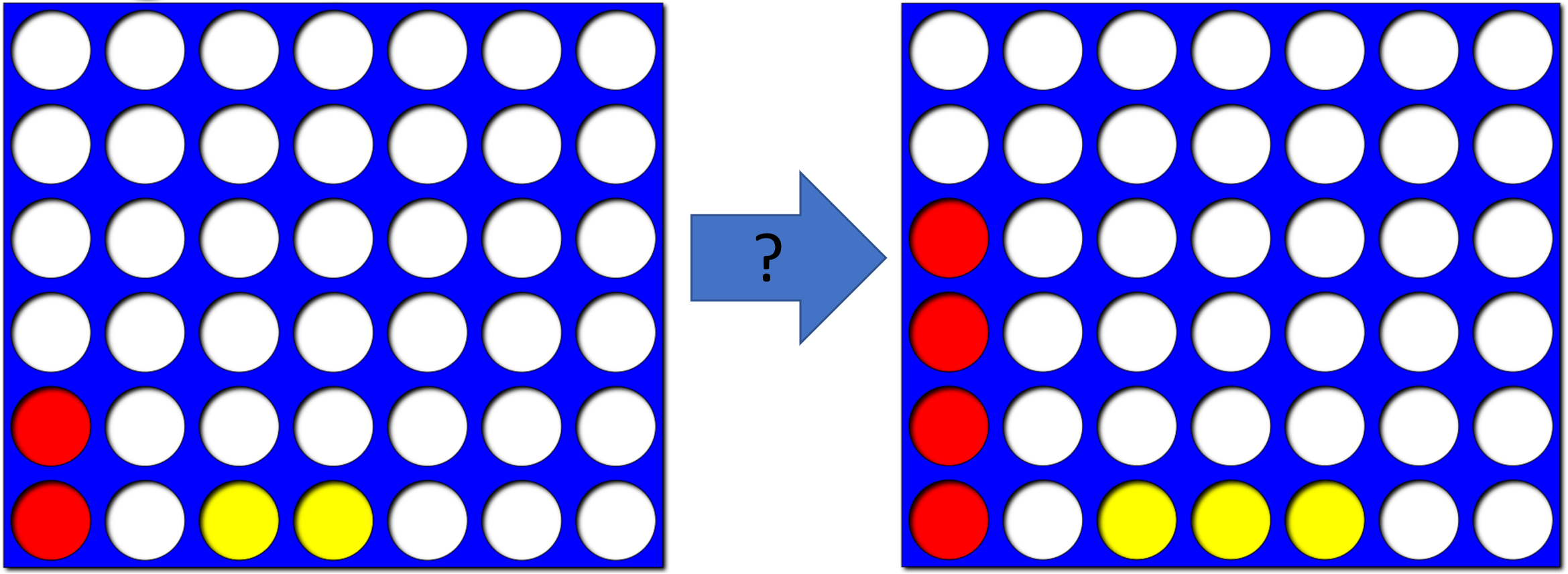 Should Red try to achieve the connect 4 shown on the right?
